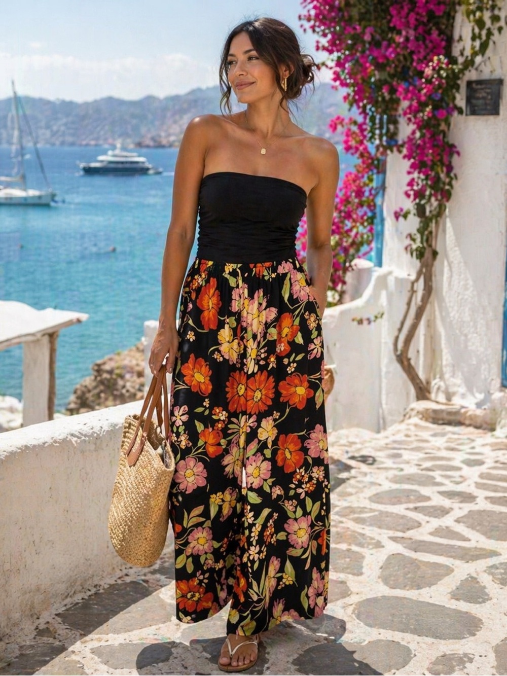 Rachel Zoe Wide Leg Floral Pants Sz S
